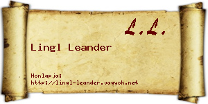 Lingl Leander névjegykártya